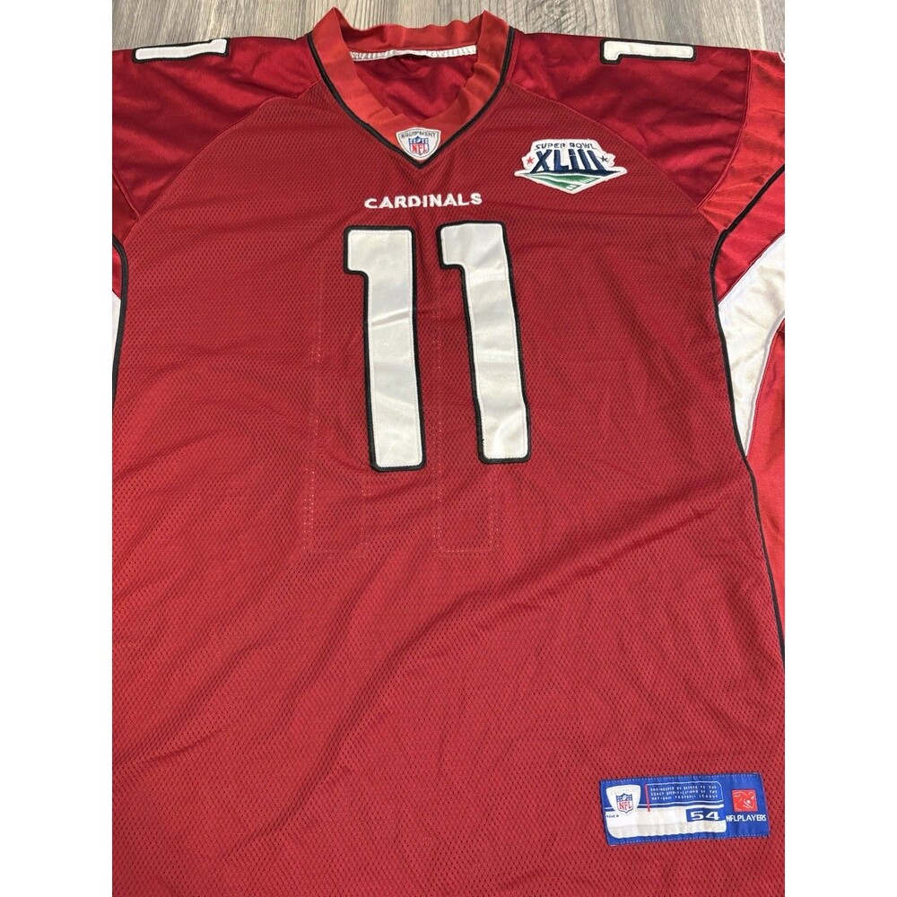 Arizona Cardinals Reebok NFL Larry Fitzgerald SB XLIII Jersey SIZE 54 - Picture 2 of 14